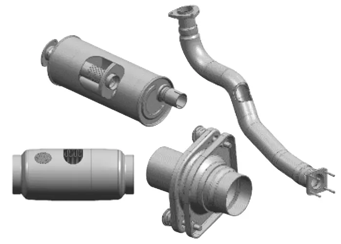 Exhaust system/silencing parts